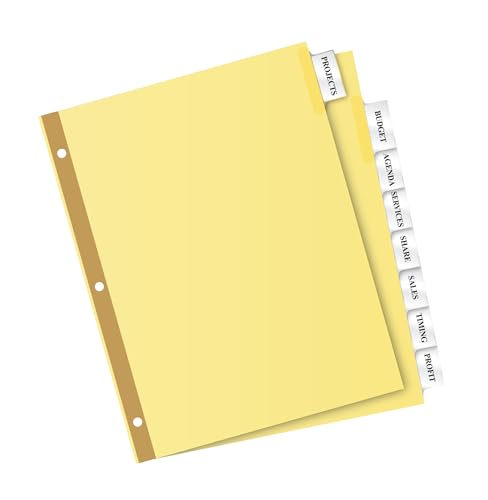 Avery 8-Tab Binder Dividers, Insertable Clear Big Tabs, 48 Packs (11112) - style: 48 Sets