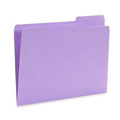 Blue Summit Supplies 100 File Folders, Letter Size, 1/3 Cut, Ocean Tones | Durable 11pt, 1/3 cut top tab, blue and green ocean tones, for office, school, and home filing - color: Ocean Tone