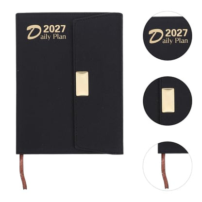 Daily Planner Notebook Portable Pu Leather Organizer with Magnetic Closure 2027 Elegant and Practical Personal Planner for Business Trips and Travel for Professionals