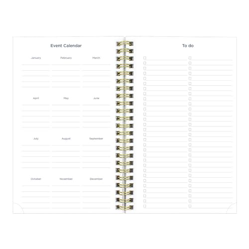 Blueline® Essential Academic Weekly/Monthly Planner, 13 Months, July 2025 to July 2026, Gold Twin-Wire Binding, Poly Cover, 8" x 5", Botanical Design, Yellow (CA114PM.01-26)