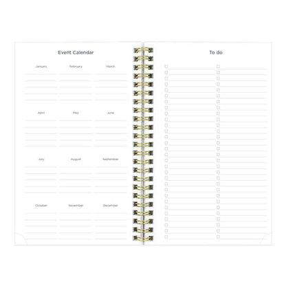 Blueline® Essential Academic Weekly/Monthly Planner, 13 Months, July 2025 to July 2026, Gold Twin-Wire Binding, Poly Cover, 8" x 5", Botanical Design, Yellow (CA114PM.01-26)
