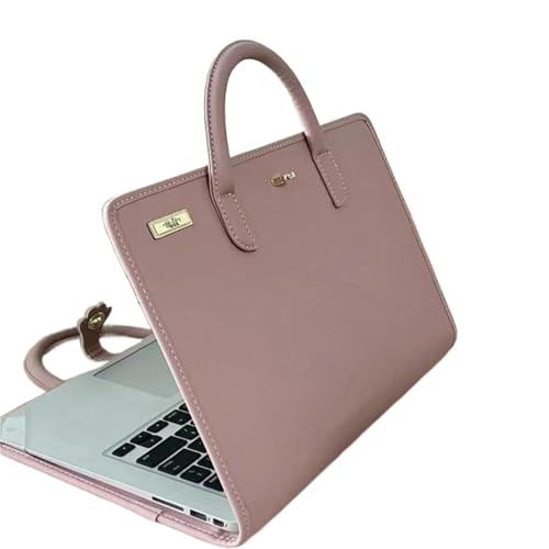 PU Laptop Sleeve Pink With Handle Protective Case Laptop Protective Case(13 inch) - color: 13 Inch