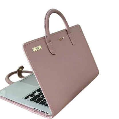 PU Laptop Sleeve Pink With Handle Protective Case Laptop Protective Case(15.6 inch) - color: 15.6 Inch