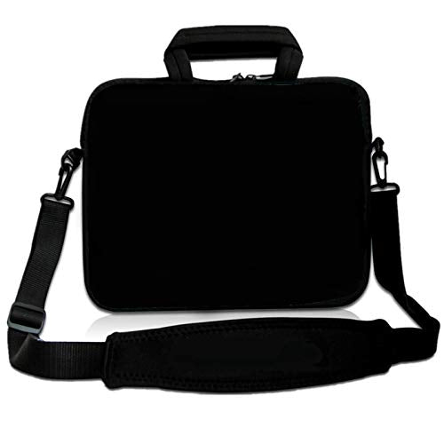 RICHEN 10 inches Messenger Bag Carrying Case with Handle Accessory Pocket Fits 7 to 10-Inch Laptops/Notebook/ebooks/Kids Pad (7-10.2 inch, Pure Black) - color: Pure Black, size: 7-10.2 inch