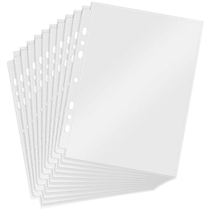 30Pcs A5 Binder Sleeves A5 6 Ring Clear Plastic Paper Sleeve A5-Binder 6 Ring Sheet Protector 6.22x8.77 Sheet Protectors Double-Sided Photo Sleeves for Photo Paper Report