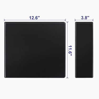 Comix Durable 3 Ring Binder, 3 inch D Ring Binders, Hold 725 Sheets of US Letter Size Paper, 6 Pack (Black) - color: Black, size: 3 Inch, style: 6 Pack