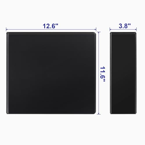 Comix Durable 3 Ring Binder, 3 inch D Ring Binders, Hold 725 Sheets of US Letter Size Paper, 10 Pack (Black) - color: Black, size: 3 Inch, style: 10 Pack