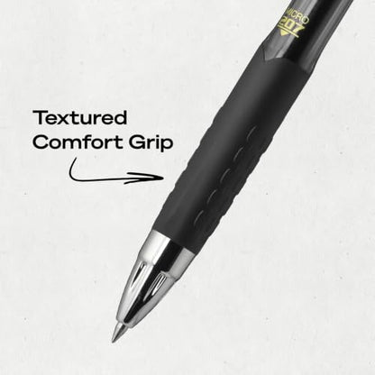 uniball™ 207 Gel Pens, Black Ink, 0.5mm Micro Point, Retractable, 5 Count | Smooth Writing, Fraud-Resistant, uni Super Ink™