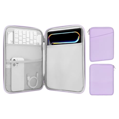 MoKo 9-11 Inch Tablet Sleeve Bag Carrying Case with Accessory Pocket | Fits iPad Air 11-inch M4, iPad Pro 11-inch M5, iPad A16 11-inch, iPad 10/9/8/7th and Tab S9/S8 11-inch, Lilac - color: Lilac, size: 9-11 Inch