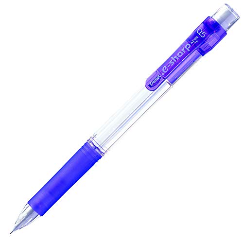 Pentel e-sharp Automatic Pencil, 0.5mm, Violet Accents, Box of 12 (AZ125V) - color: Violet, size: 12 Count (Pack of 1)