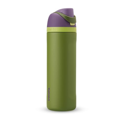 Owala Marvel FreeSip Insulated Stainless Steel Water Bottle with Straw for Sports and Travel, BPA-Free Sports Water Bottle, 24 oz, Hulk - color: Hulk, size: 24 Ounces