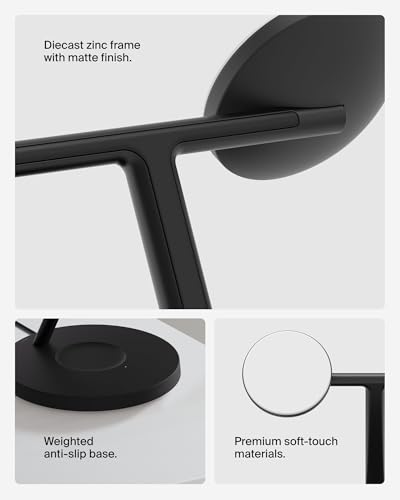 Belkin MagSafe-Compatible iPhone Charger, 3-in-1 Wireless Charging Station, Qi2-Certified 15W Wireless Charge for Apple iPhone 17 Series, Apple Watch, AirPods w/Non-Slip Base, 40W Included - Black - color: Black, style: Matte Finish