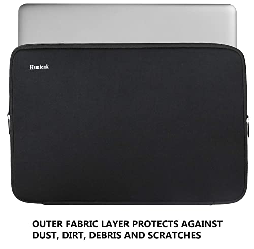 Laptop Sleeve Case 15 inch, Shockproof Protective Flip Cover, Notebook Computer Pocket Bag, Tablet Briefcase Carrying Case for 15"-15.4" HP, ASUS, Acer, Lenovo, Black - color: Black, size: 15 Inch