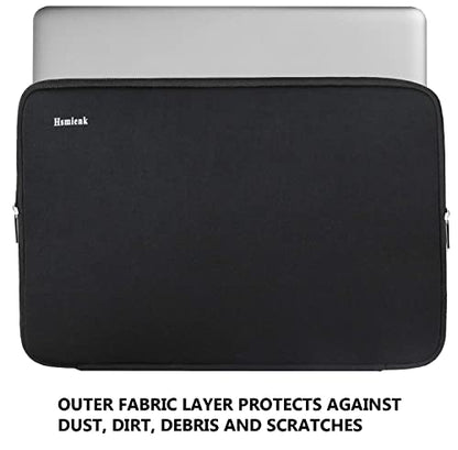 Hsmienk Laptop Sleeve Case 17 Inch, Durable Shockproof Protective Computer Cover Flip Case Briefcase Carrying Bag Compatible with 17-17.3 Inch Laptop, Computer, Notebook, Black - color: Black, size: 17 Inch