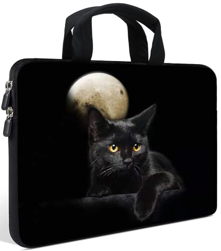 AMARY Laptop Sleeves 11.6" 12" Laptop Handle Bag Neoprene Notebook Carrying Pouch Chromebook Sleeves case (Cat) - color: Cat