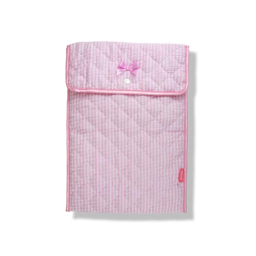 Sonix | Quilted Laptop Sleeve | 13-14 Inch, Quilted Soft Comfy Laptop Carrying Case, Computer Sleeve | Seersucker Pink (13" - 14") - color: Seersucker Pink