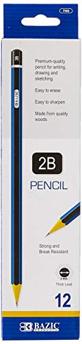 BAZIC #2B Premium Wood Pencil (12/Pack) (Case of 24) - size: 1 Count (Pack of 24)
