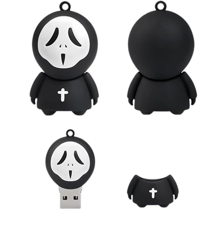 64GB USB 2.0 Flash Drive Cartoon Novelty Halloween Ghost Memory Stick Silicone Rubber Pendrive - color: Ghost, size: 64GB 2.0