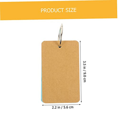 Creative Blank Flashcards Binder Rings Portable Diy Memo Cards for Vocabulary Study Notes and Daily Planning Pink Light Blue White Light Yellow Orange