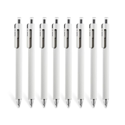 AIHAO Retractable Gel Ink Pens, 8 Pack Black Ink 0.7mm Medium Point, Silent Click, Quick-Dry Smooth Writing Pens with Comfortable Grip for School, Office & Journaling - color: Black