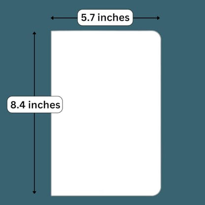 RICCO BELLO Wide Ruled Hardcover Diary Journal, Space Rocket | Bookmark, Band Closure, Storage Pocket, 5.7 x 8.4 Inches, 192 Pages - color: Space Rocket