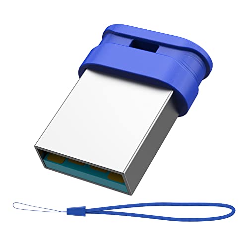 K&ZZ 128GB Flash Drive 128GB USB 3.0 Flash Memory Stick Drive with Lanyard Ultra High Speed Mini 128 GB Thumb Drive USB Stick for PC/Laptop, Blue - color: Blue (1Pack), size: 128GB 3.0