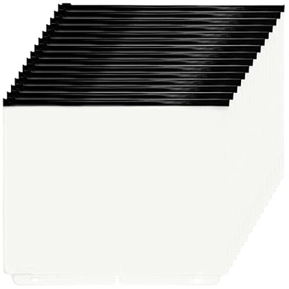 YoeeJob 3 Holes Clear PVC Zipper Binder Pocket Insert Pages Letter Size, 8 1/2" x 11 Loose Leaf Binder Filing Storage Bags 15 Per Pack - color: Black, size: 15 Packs
