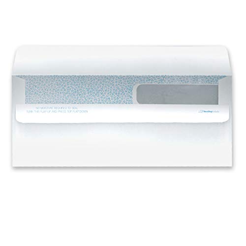 NextDayLabels #9 Double Window Check Envelopes - 100 Pack Ready-Seal Security Tinted Envelopes for QuickBooks, Sage 100, Blackbaud Checks - Self-Sealing Laser-Compatible - Made in USA - size: #9 Envelope-100 Pack