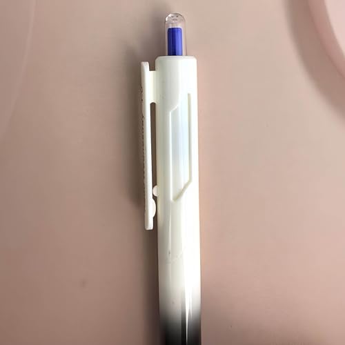 Fengtaiyuan Retractable Gel Pens, 1.0mm Bold Point Quick Dry Blue Ink, 18 Pack, Gradient Black-White Barrel with Ergonomic Non-Slip Grip, Smooth Writing - color: BlueFRW10P18