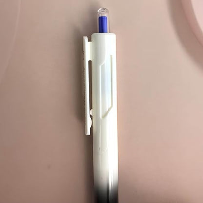 Fengtaiyuan Retractable Gel Pens, 1.0mm Bold Point Quick Dry Blue Ink, 18 Pack, Gradient Black-White Barrel with Ergonomic Non-Slip Grip, Smooth Writing - color: BlueFRW10P18