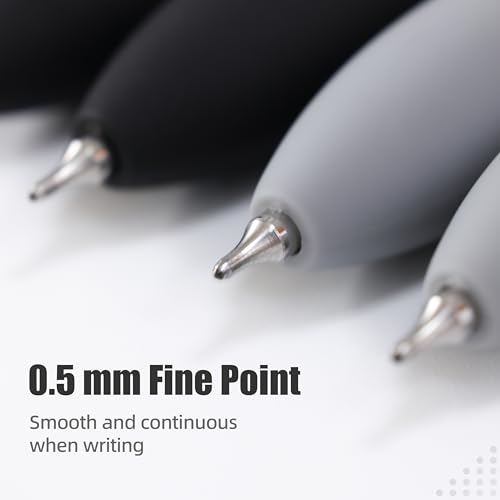 KALARA Aesthetic Gel Ink Pens, 0.5mm Fine Point for Smooth Writing, 6 Pens, No Smear & Bleed Quick Dry, Retractable, Ideal for Journaling and Note-Taking, Stylish Office and School Supplies - size: 6Pens