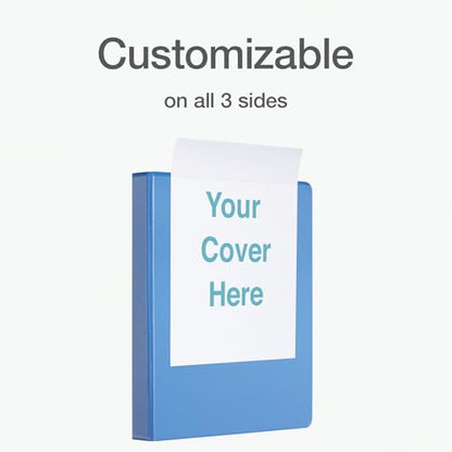 Oxford 1 Inch Binder, Durable 3 Ring 1 Inch with View Cover, XtraLife Hinge, Non-Stick PVC-Free, Blue, 225-Sheet Capacity, Single Binder (1017670) - color: Blue, size: 1 Inch