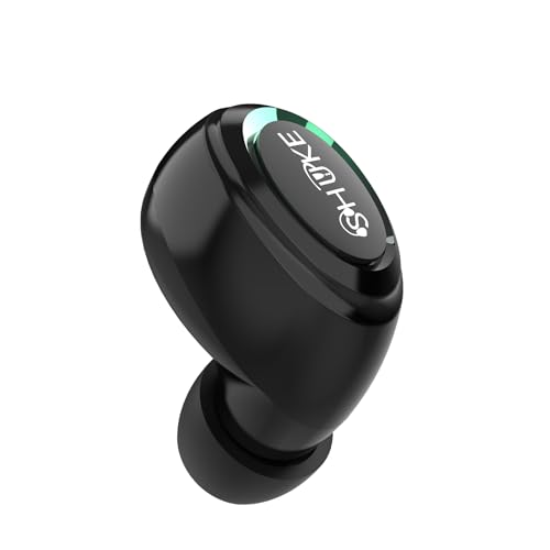 Single Wireless Bluetooth Earbud with Mic, Lightweight in-Ear Headset for Android, iOS & Laptop, Ideal for Office, Driving, Students, Supermarket & Restaurant Staff (Black) - color: BLACK