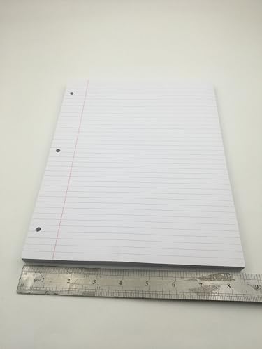 Filler Paper, 8-1/2" x 11", College Rule, 3-Hole Punched, Loose-Leaf Paper for 3-Ring Binders,100sheets per pack(white)