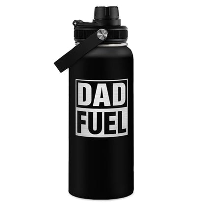Dad Water Bottle 32oz Stainless Steel Insulated Sports Bottle with Lid, Gifts for Father from Daughter Son, Dad Gifts for Birthday Christmas Fathers Day - color: Dad 3