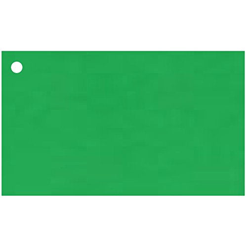 Colonial Cards: 150 Color Cardstock 3" x 5" Index Cards, Unruled with Corner 1-Hole Punched and 4 Binder Rings, Green - color: green