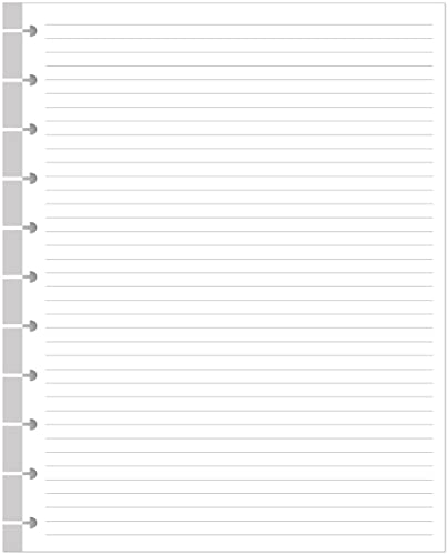 Letter Size Discbound Refill Paper, 11 Disc Paper Refill for Note-Taking System Discbound Planner, 100Sheets / 200Pages Discbound Paper, 100gsm, White, 8.5'' x 11'' - size: 100 Sheets, style: 11-Disc/Letter Size