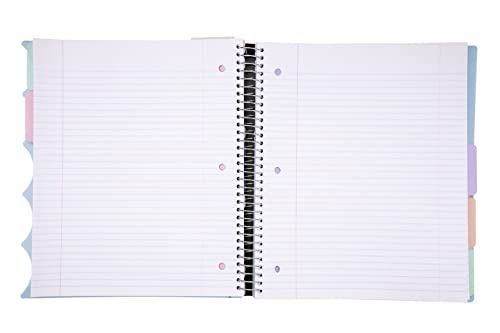 Mintra Office Durable PREMIUM Spiral Notebook (Arctic Ice, 5 Subject (8.5in x 11in)) - color: Arctic Ice, size: 5 Subject (8.5in x 11in)