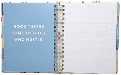 WORLD TRAVELER 2026 Planner Weekly & Monthly Hardcover Spiral Agenda | Hardcover Spiral Lay-Flat Binding, Weekly and Monthly Planning Pages, January to December 2026, 7x8.75 Compact Format - color: Red Roses