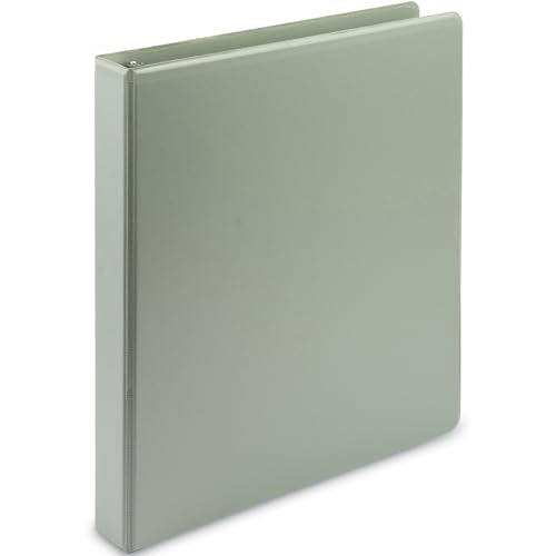 Samsill Plant Based Durable D-Ring Binders – 0.5 Inch 3 Ring Binder with 125 Sheet Capacity, Eco Friendly School and Office Supplies (Single, Sage) - color: Sage Green, size: 0.5-Inch, style: Single