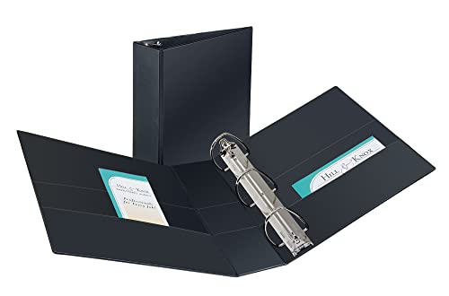 Avery Durable 3 Ring Binder, 3" One Touch EZD Rings, Label Holder, 1 Black Binder (07701) - color: Black, size: 3 Inch