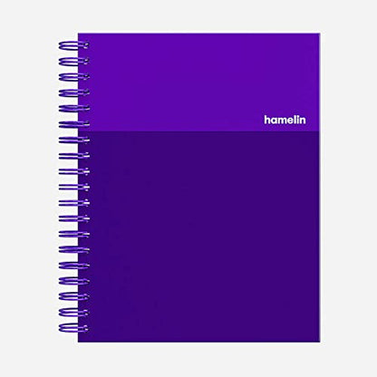 Hamelin, Spiral Notebook, 8x10in, College Ruled, Hardcover, 75shts/150 pages, 1 Subject Notebook, ULTRA Violet - color: ULTRA Violet