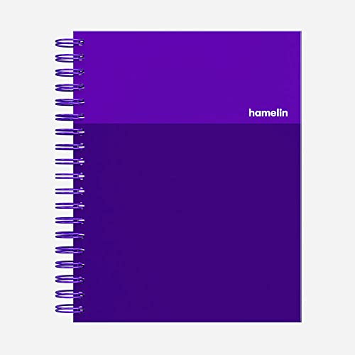 Hamelin, Spiral Notebook, 8x10in, College Ruled, Hardcover, 75shts/150 pages, 1 Subject Notebook, ULTRA Violet - color: ULTRA Violet