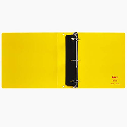 Avery UltraDuty SDS Binder with Chain, 2 Inch Slant Rings, Yellow/Red 3 Ring Binder (77712) - size: 2", style: Ultra-Duty