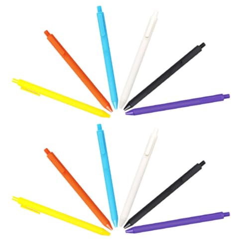 Ipetboom 12pcs Retractable Gel Pens with Quick Dry Liquid Ink and Comfortable Grip, Smooth Writing Pens for Exams and Study, Plastic Minimalist Design for Office, School, and Journaling