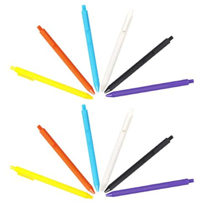 Ipetboom 12pcs Retractable Gel Pens with Quick Dry Liquid Ink and Comfortable Grip, Smooth Writing Pens for Exams and Study, Plastic Minimalist Design for Office, School, and Journaling