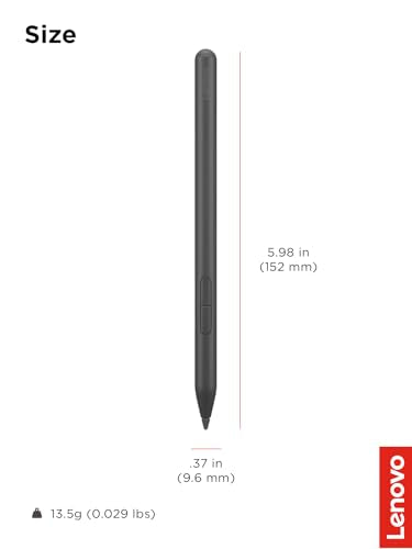 Lenovo Yoga Pen, Rechargeable Stylus for Lenovo Yoga, ThinkPad, ThinkBook, and Chrome, USB-C Charging, Magnetic Attachment, Replaceable Nib, Multi-Protocol Support, Smooth Writing Experience - color: Luna Grey