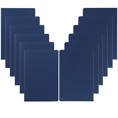 12 Pack College Ruled Notebook Journals Bulk, Lined Paper, 60 Page, 5.5x8.3 inch, A5, Travel Journal Set for Travelers, Students, Church, Office, Writing Diary Subject Notebooks Planner, Blue - color: Blue