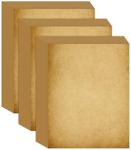 (3-Pack) Vintage Stationery Paper - 8.5'' x 11'' Letter Size, 150 Sheets Aged Stationery for Letter Writing, Stationery for Writing Letters, Invitations, Certificates, Awards - color: Vintage, size: 3-Pack