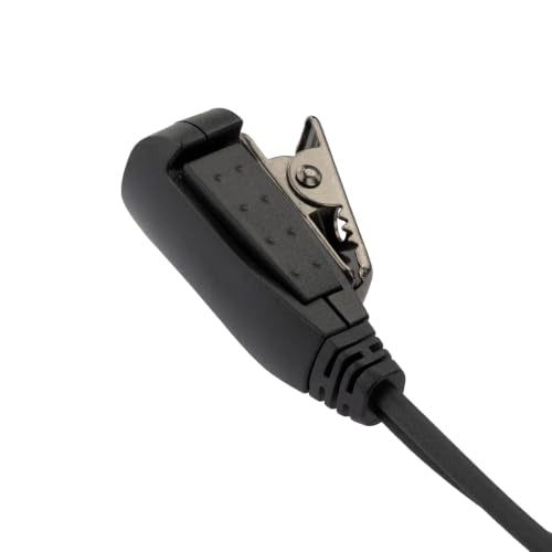 BCT15-M1 Commercial-Grade Surveillance Style Earphone with Lapel PTT Microphone Compatible with Motorola CP200D CP100D R2 DEP450 BPR40D CP200 CP185 BPR40 Yaesu FT-65 FT-25 FT-4X/V - size: 1 Piece
